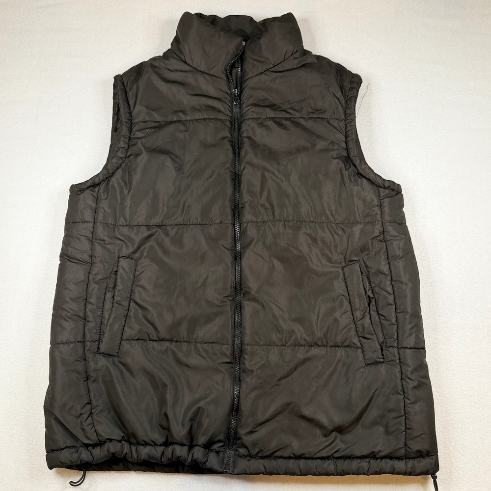 Altar'd State Black Puffer Vest Full Zip Stand Collar Quilted Sleeveless Jacket